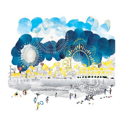 夏のロンドンの花火