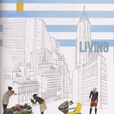 ニューヨークの商業地区のリビングショピング