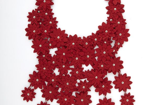 necklace flower red