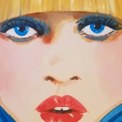 illustration izak portrait yeux bleus