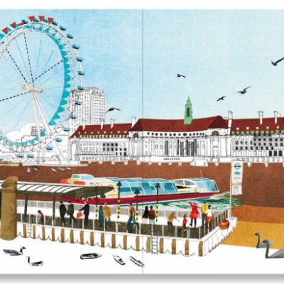 ロンドンの観覧車と街