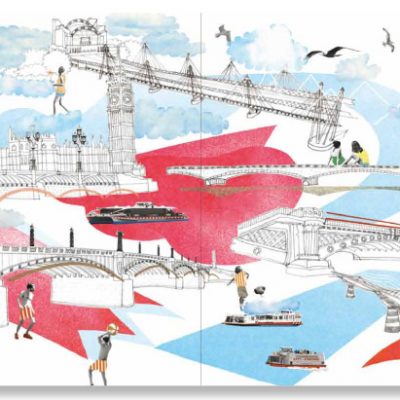 橋と川のある風景