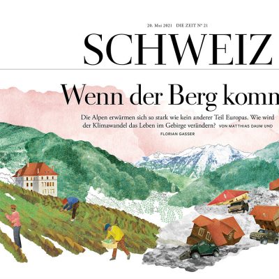 アルプスの風景と気候変動による弊害