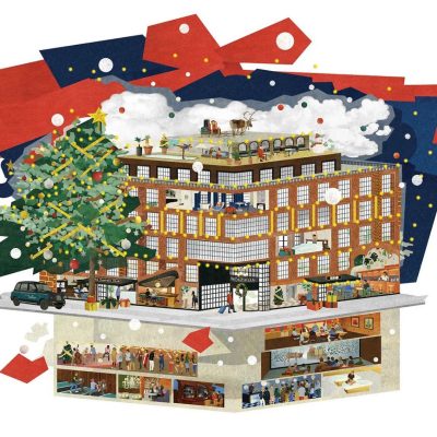 ロンドンのモンドリアンのクリスマス