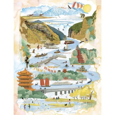 子供服mondodoのための中国の様々景色のコラージュ