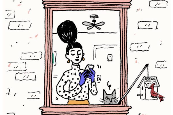 家の中からボランティアに参加