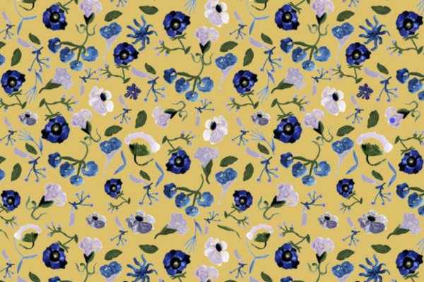 Cassandre_Patern_08_Flowers Yellow and Blue