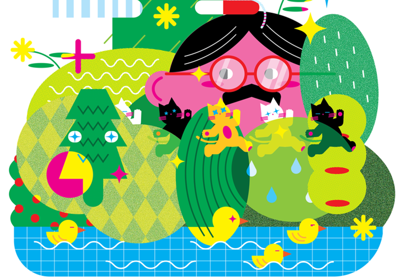 色鮮やかなでポップなデザインのキャラクター