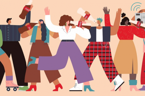 コカ・コーラを楽しむ人々