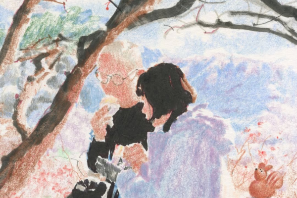 繊細なタッチで描く　春先