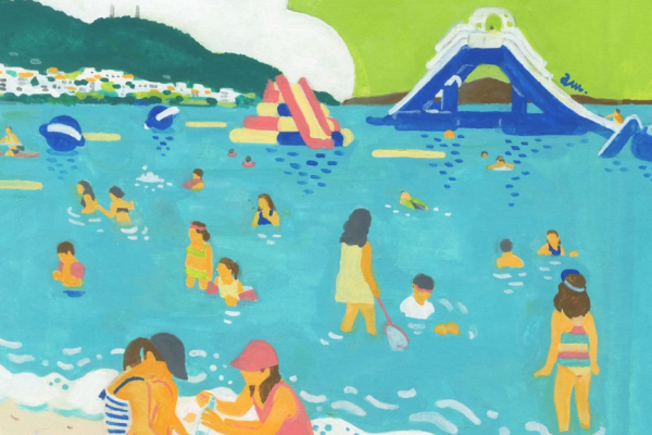 ギリシャの夏のビーチ