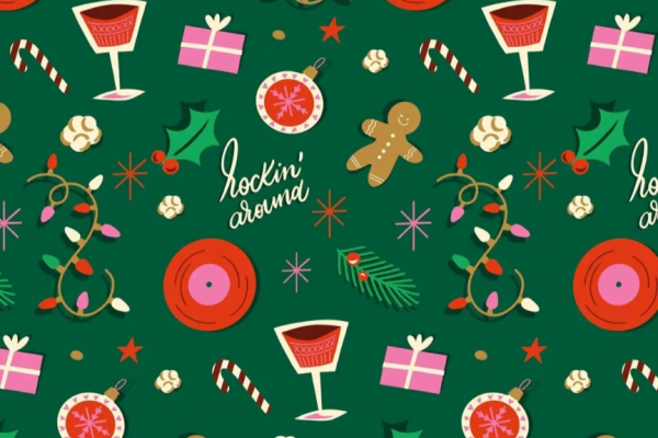 緑色のクリスマスのデザインとパターン