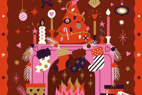 赤色のクリスマスのデザインとパターン