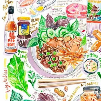 きゅうりと葉野菜のサラダ